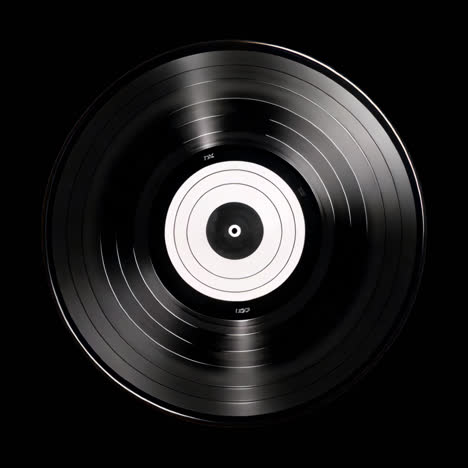 vintage vinyl record on red animation isolated asset, transparent 4k video, alpha channel, prores