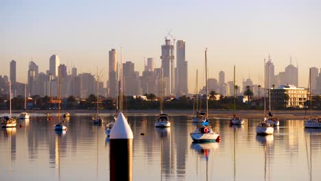 Melbourne-Cbd-Sonnenaufgang-Zeitraffer-Von-St-Kilda-Pier-Zeitraffer