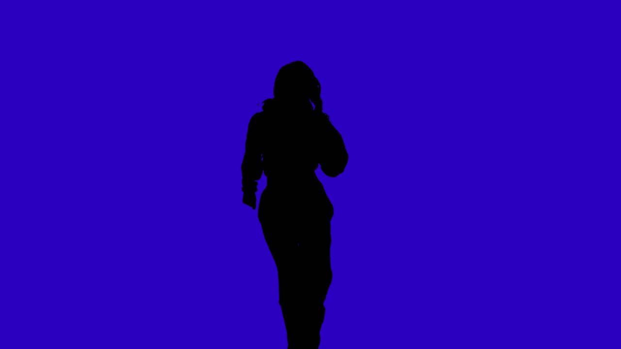 Free stock video - Studio silhouette of woman dancing against blue ...