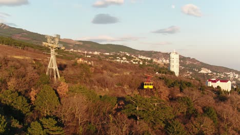 mountain cable car view