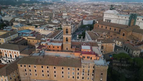 Birds-Eye-Aerial-View-Above-Piazza-del-Campidoglio