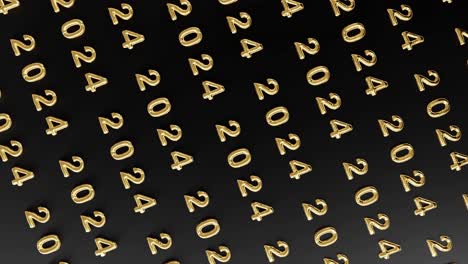 Golden-2024:-A-Lustrous-Repetition-on-black-background-vertical