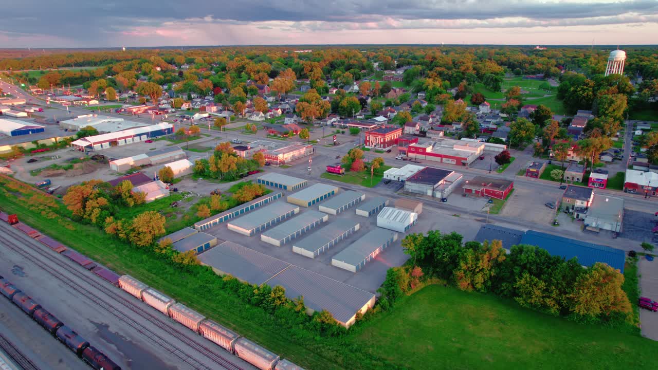 perspectiva aérea de la ciudad de davenport, iowa