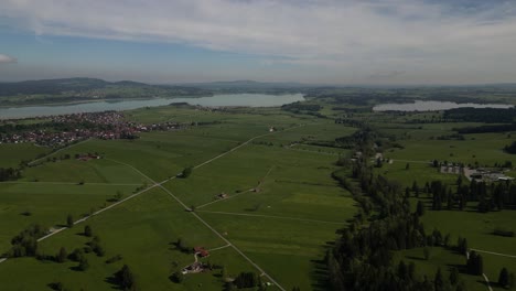 Switzerland-landscape-at-the-border-with-Germany,-countryside-rural-village