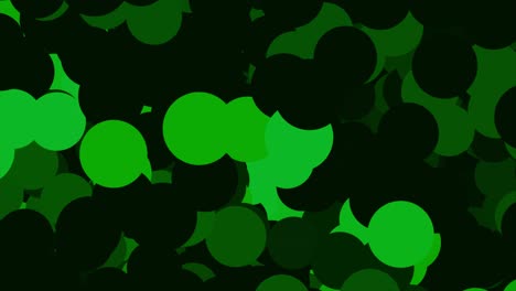 abstract green and black circles pattern