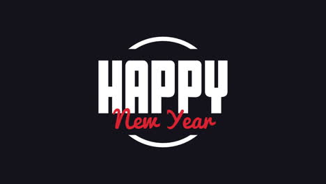 texto moderno de feliz año nuevo en gradiente negro