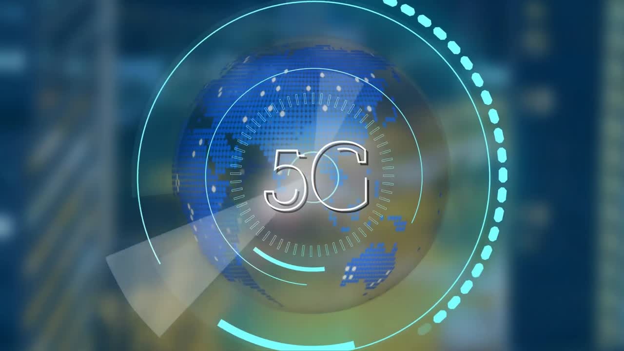 5g mostrado en un globo giratorio