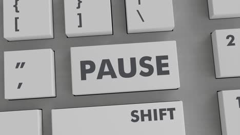 pause button pressing on keyboard