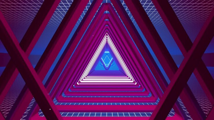Flying Tunnel Triangle Light Retro 01