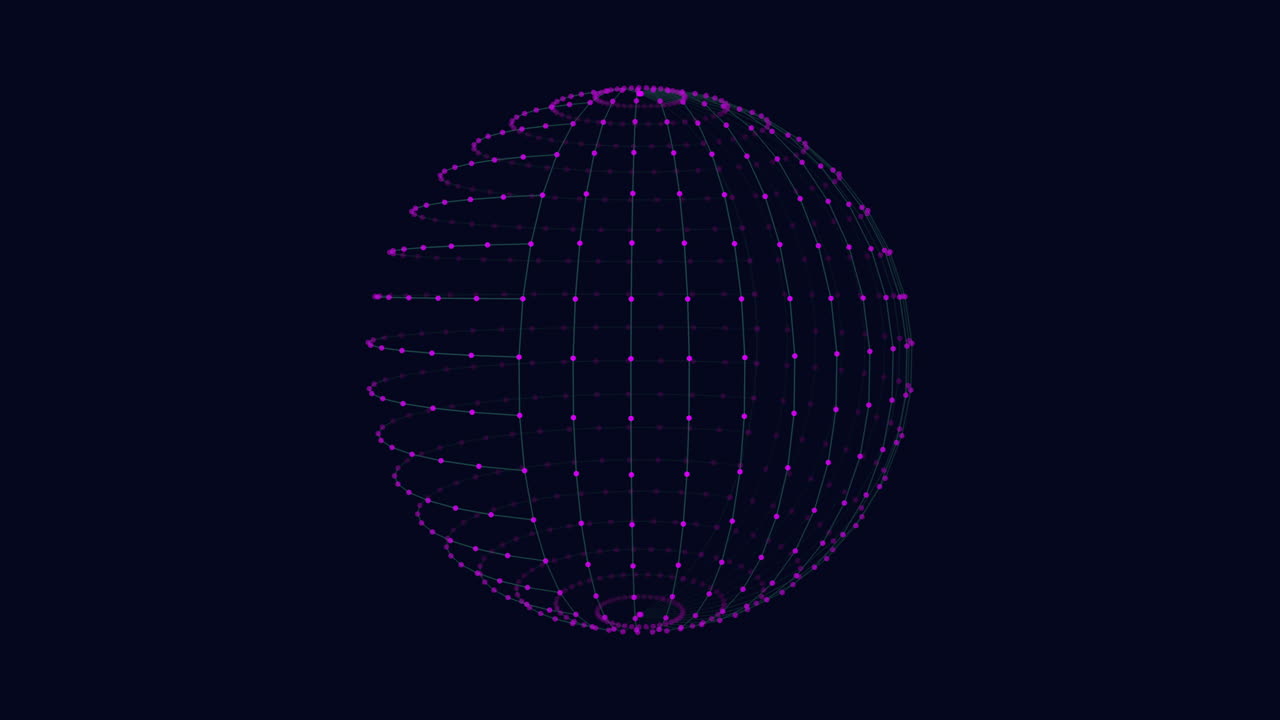 esfera azul con patrón en forma de cuadrícula y puntos intrincados una representación visual de la red o sistema