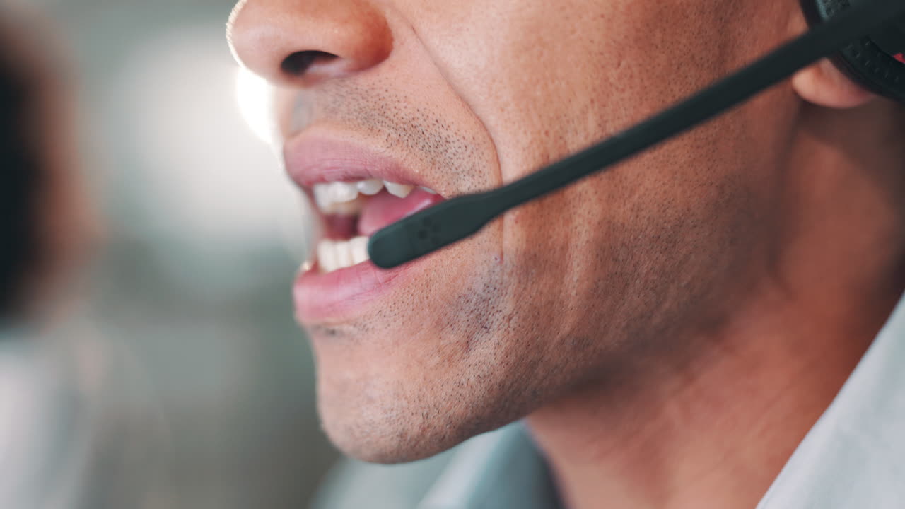 Man wearing a headset