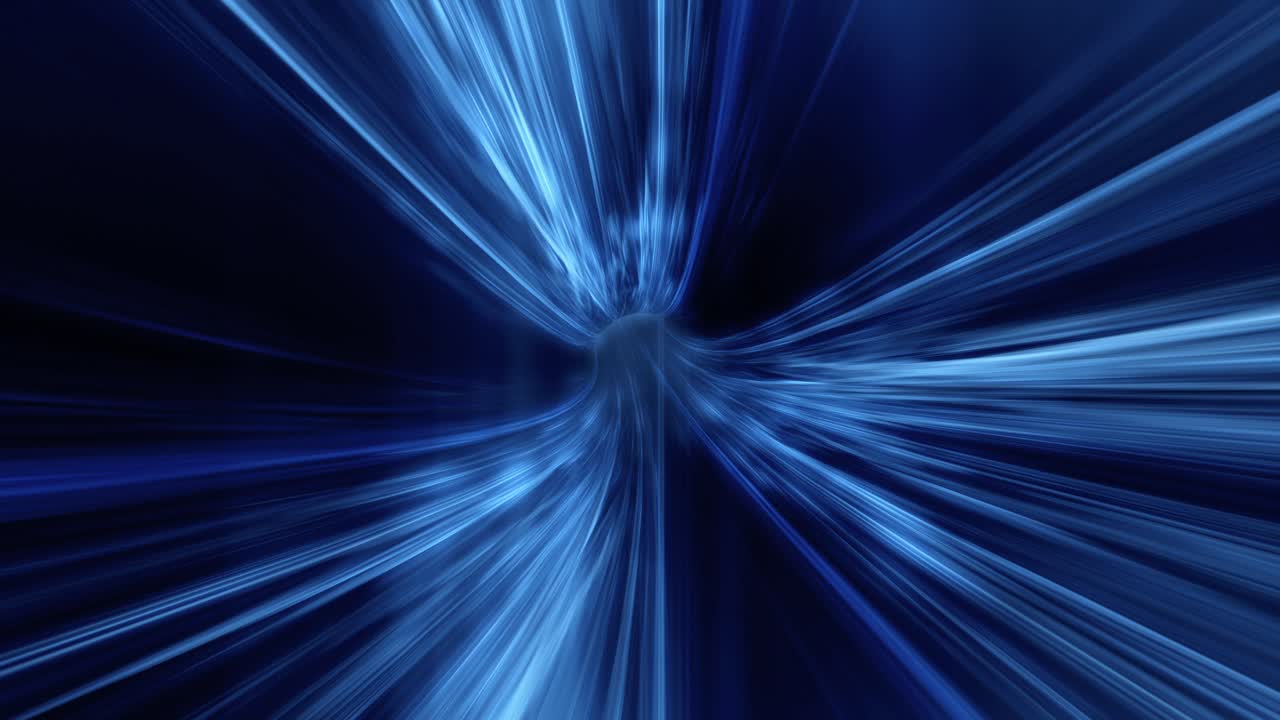 Tunnel radiale blu astratto