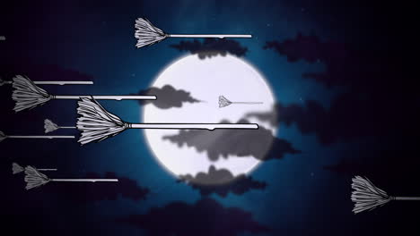 Halloween-Hintergrundanimation-Mit-Hexenbesen-Und-Mond-3