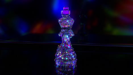 glowing crystal chess king