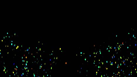 animation of confetti falling on black background