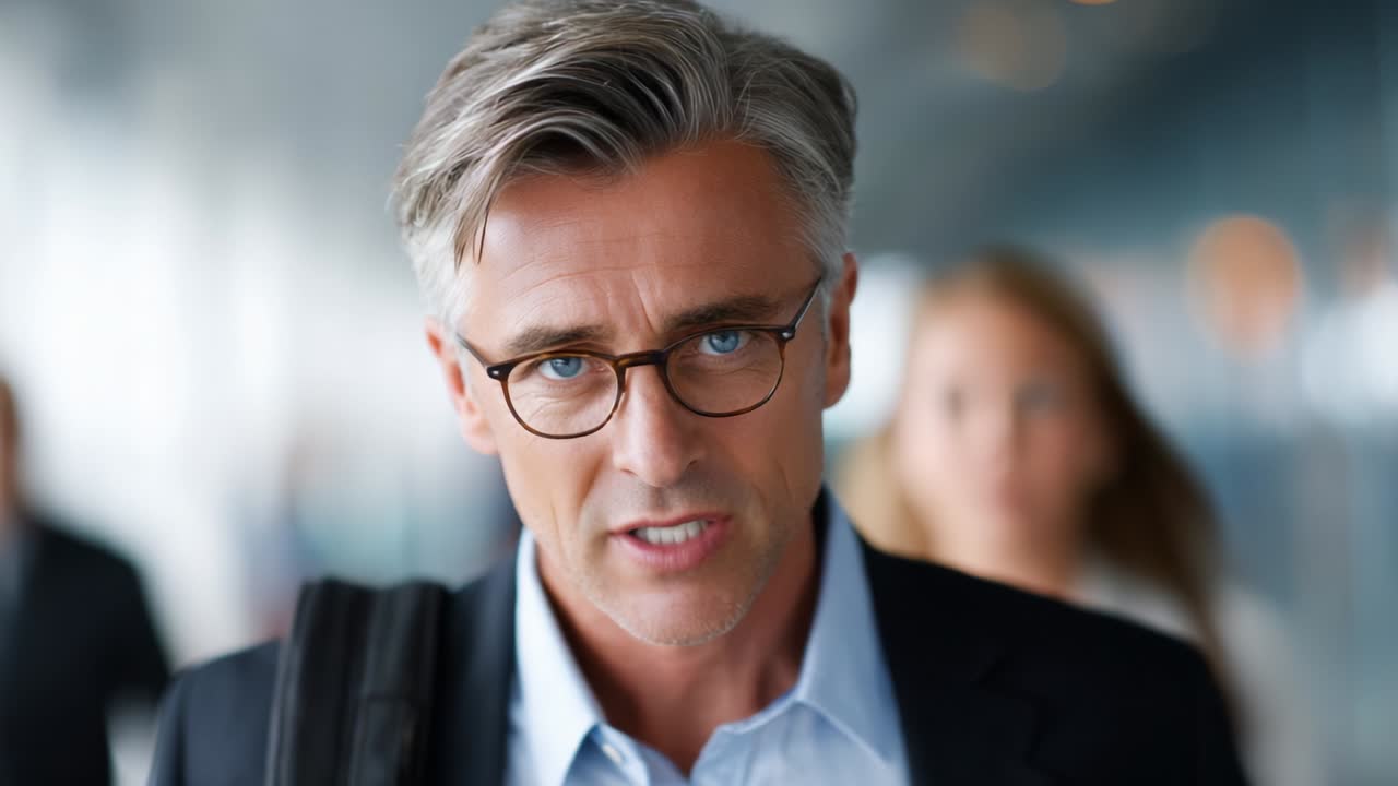 Selvsikker og profesjonell i urbane omgivelser: En balansert person utstråler karisma og autoritet, og navigerer gjennom det moderne miljøet med mål og besluttsomhet, og fanger oppmerksomhet med hvert steg.