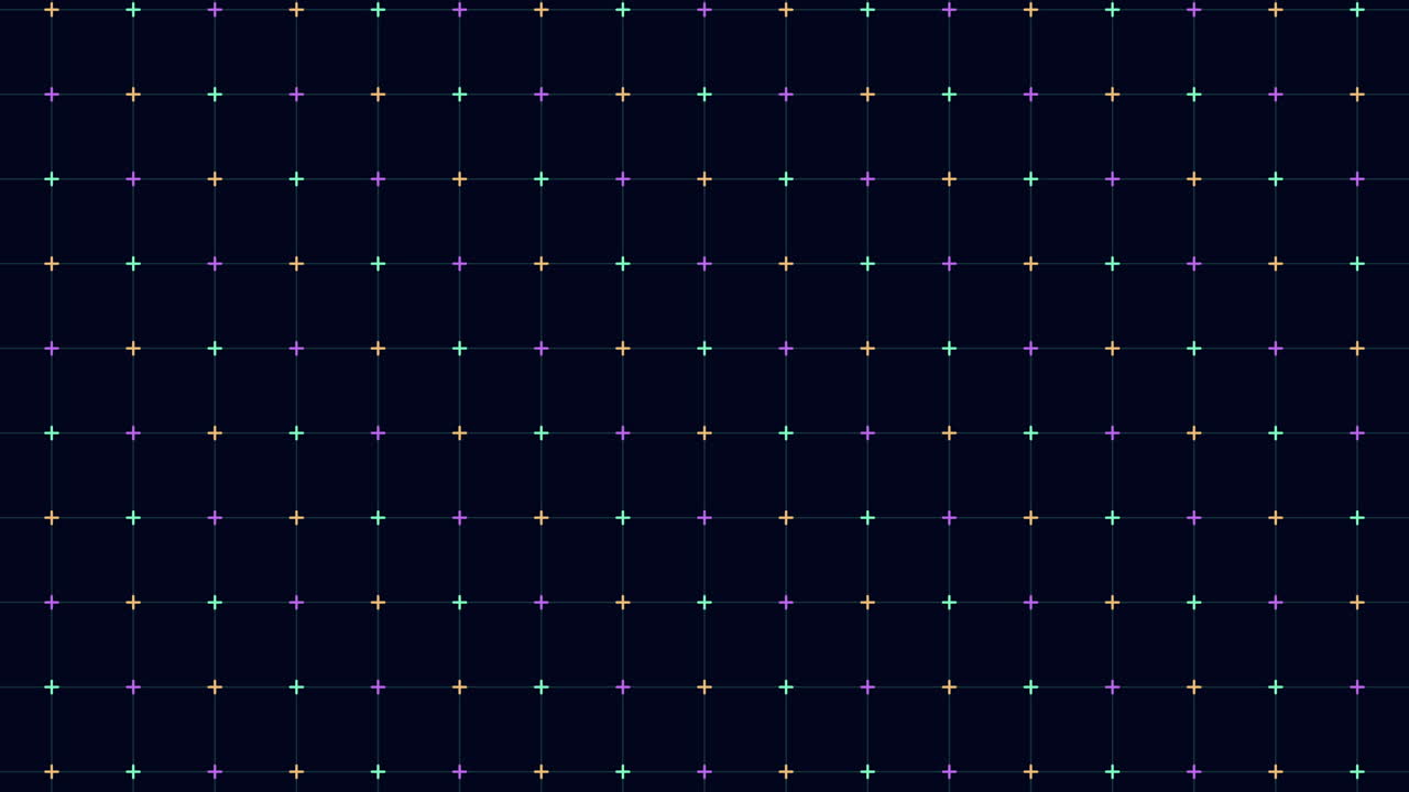 검은 바탕에 다채로운 점들의 대칭 격자