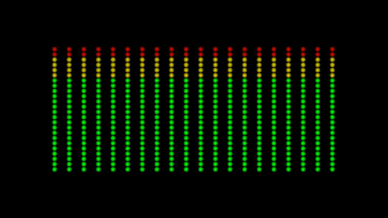 forma de onda de audio multicolor. ecualizador de audio. bucle, 4k.