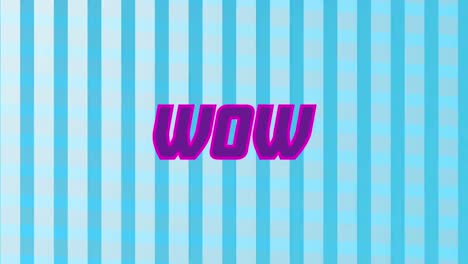 Digitale-Animation-Von-Violettem-Wow-Text-Vor-Streifen-Auf-Blauem-Hintergrund