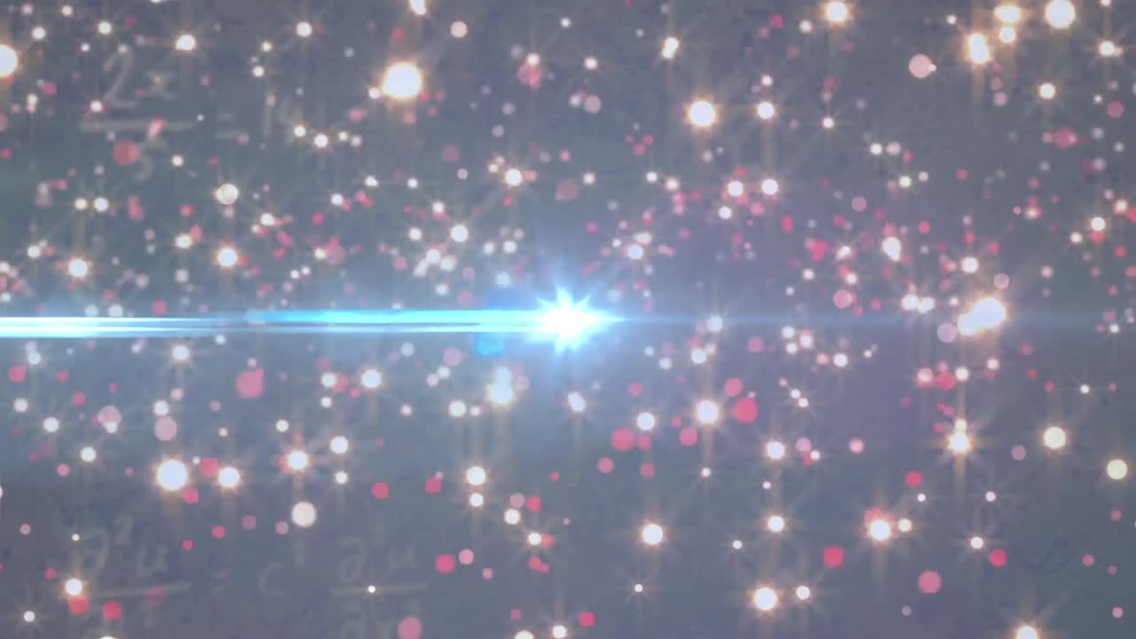 검은 바탕에 있는 밝은 반점과 별의 애니메이션