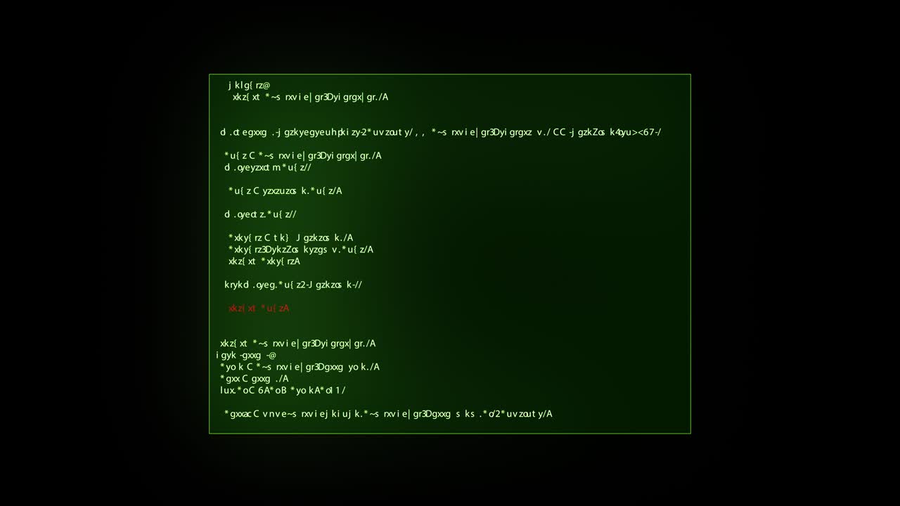 source code programming screen text scrolling animation