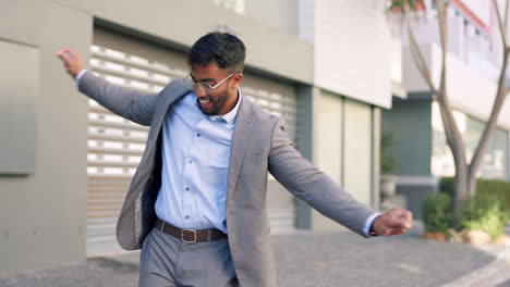 entrepreneur, dancing and man outdoor