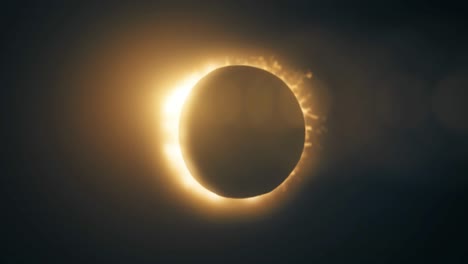 abstracción del eclipse solar. anillo de fuego sobre un fondo negro