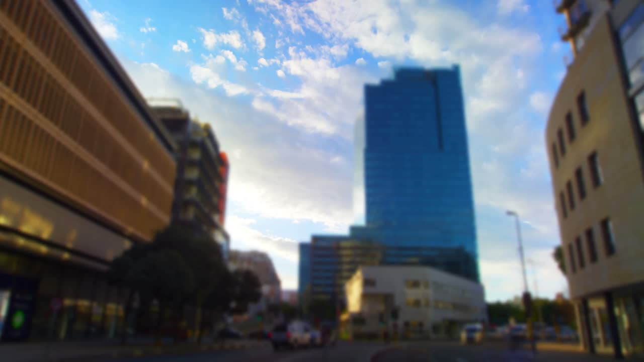 거리에서 움직이는 자동차