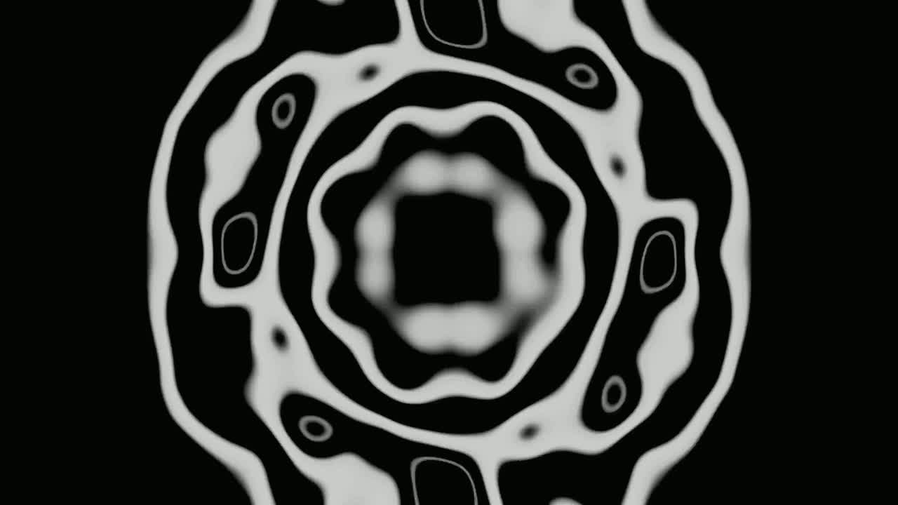 A digital animation displays a tunnel effect with smooth transitions. Continuous movement creates a captivating loop suitable for screensavers or visual installations