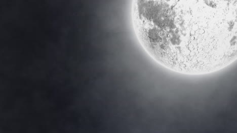 달과 연기 구름