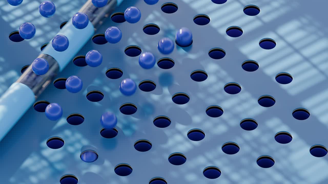 Blue spheres and holes