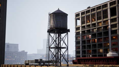 new york water tower tank detail