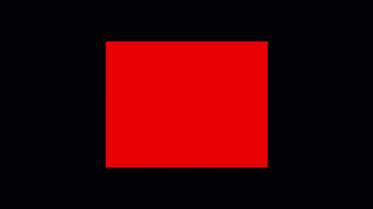 Animated Red Rectangle Expanding and Contracting on Black Background