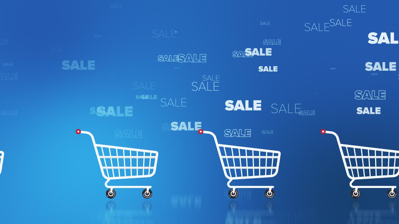 fondo de carrito de compras abstracto, animación de fondo simple y brillante. hermoso diseño de movimiento. los conceptos de negocios, finanzas, tecnología, futurista, internet, datos, fibra óptica, velocidad, inalámbrico, web, móvil, sin costuras, loopable