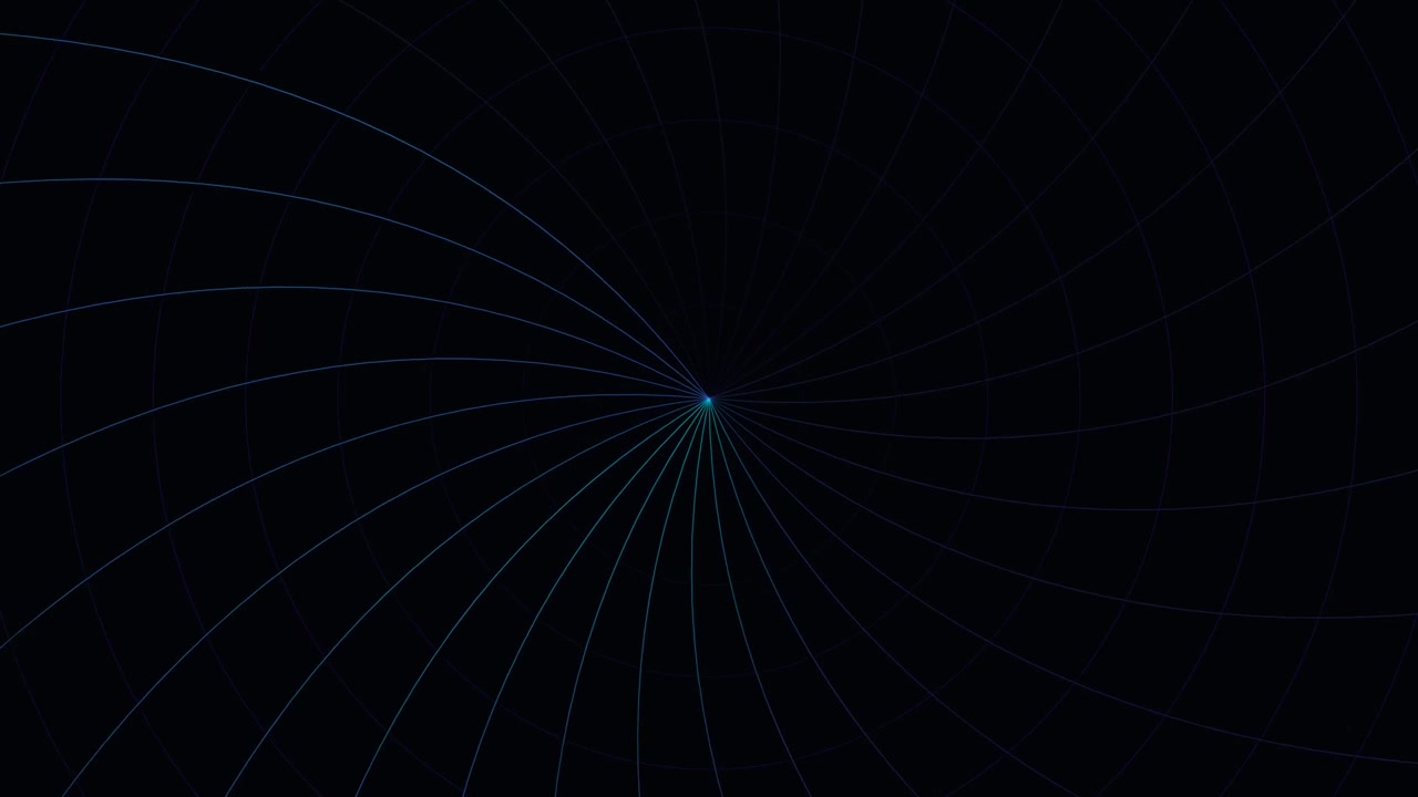 Linee a spirale astratte rotanti su sfondo scuro