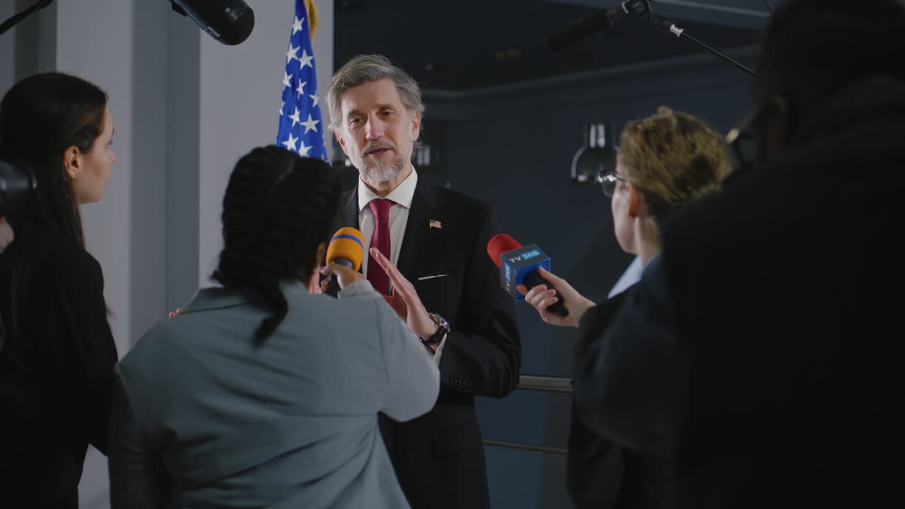 Press Conference with Politician