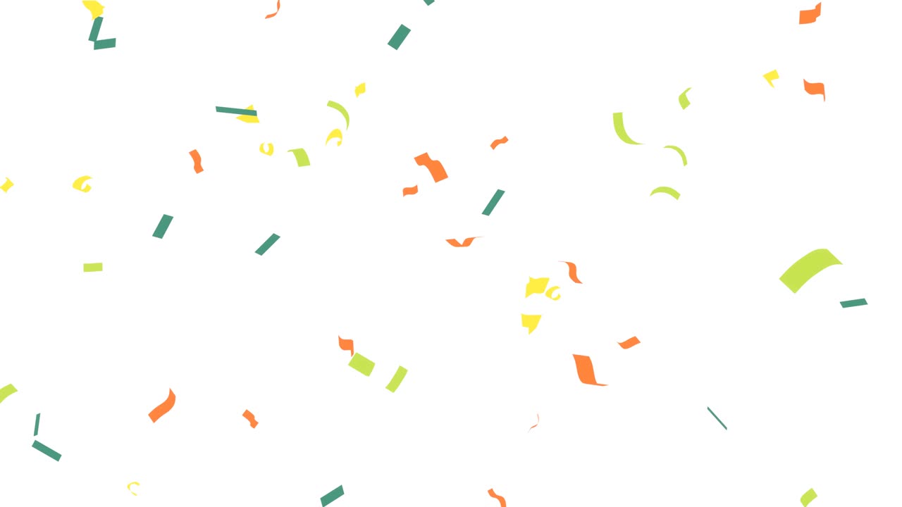 색 배경에 다채로운 콘페티.