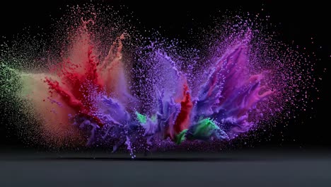 colorful paint explosion