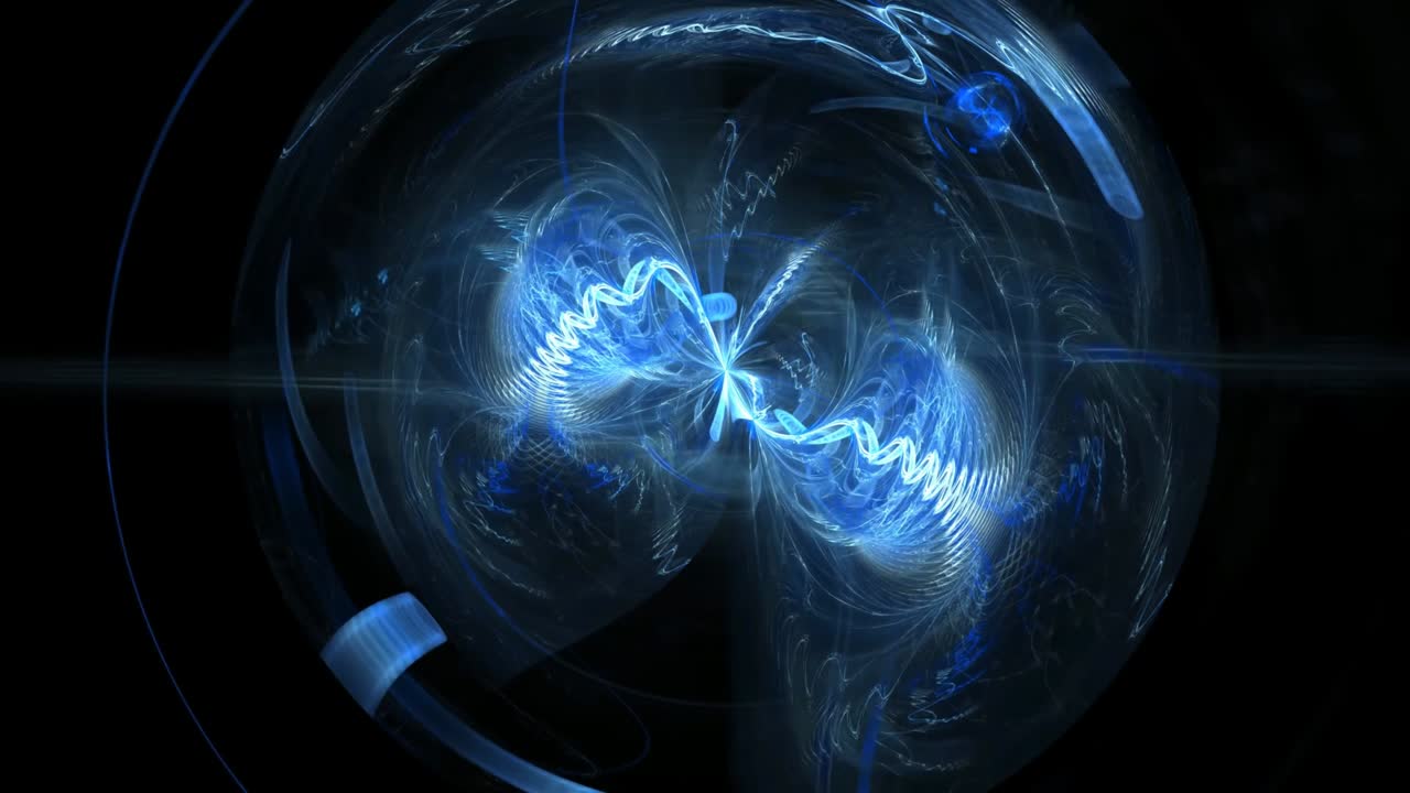 animación abstracta partículas brillantes estrellas chispas y polvo mágico formando