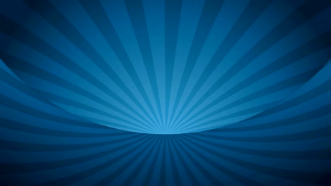 los rayos radiales azules giratorios. el fondo brillante con un rayo de luz. el espacio abstracto azul. la animación en bucle.