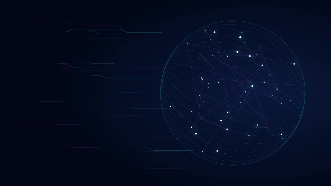 Digital Globe Network Visualization with Abstract Data Lines