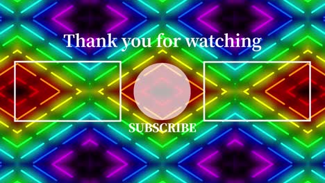 neon sign pattern end card ending screen motion graphics