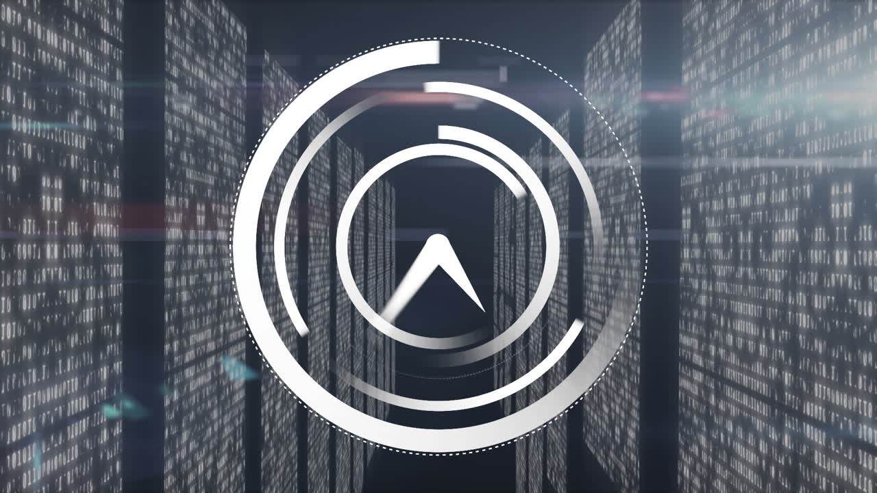 animación del reloj con procesadores de datos y computadoras