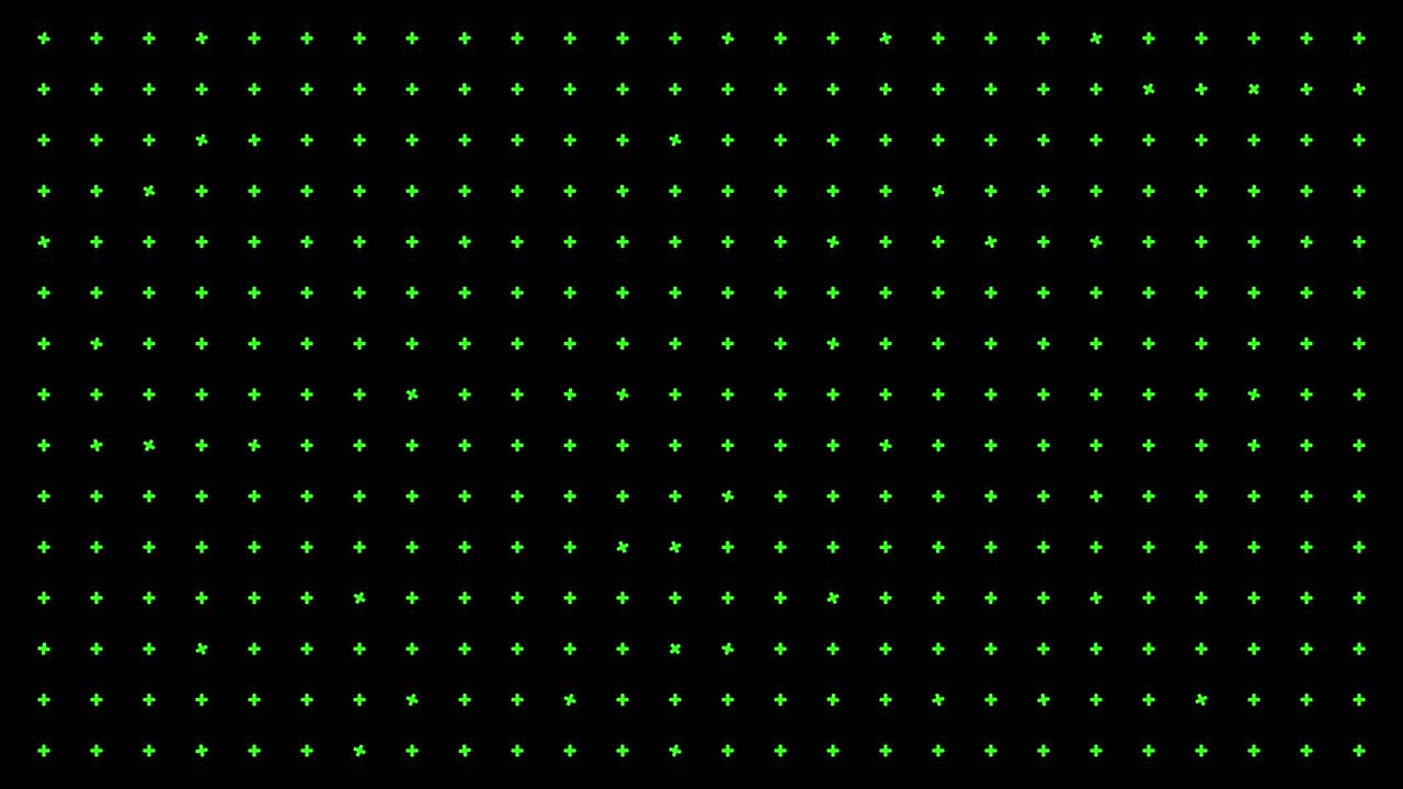 signos verdes más en fondo negro