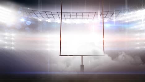 Animation-Des-American-Football-Platzes-Auf-Dem-Hintergrund-Des-Sportstadions