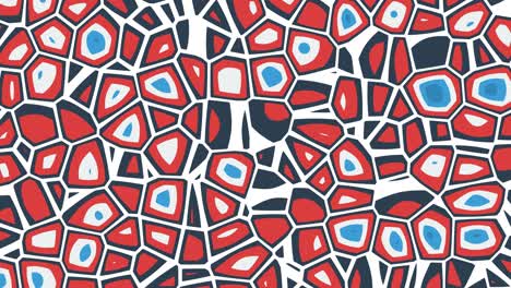 animación abstracta de coloridas formas redondas, azules y blancas en movimiento. fondo animado de bucle sin costuras, papel tapiz.