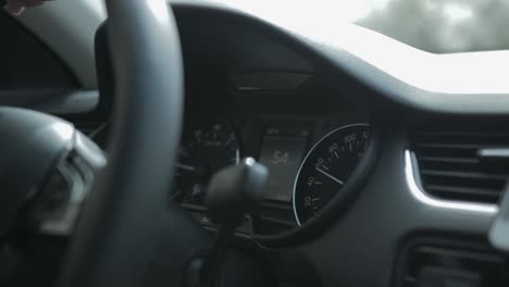 Dark-and-moody-slow-motion-close-up-car-dashboard