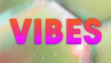 animation of vibes text over abstract liquid patterned background