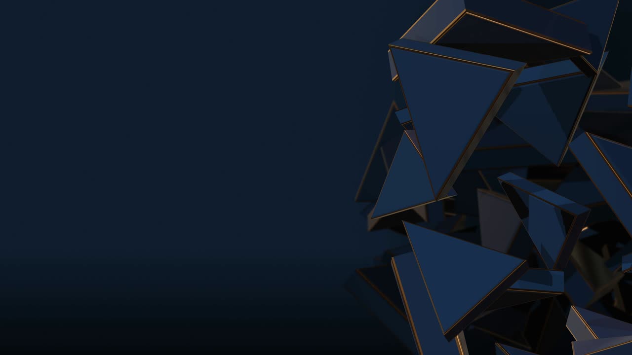 fondo de triángulos azules oscuros abstractos