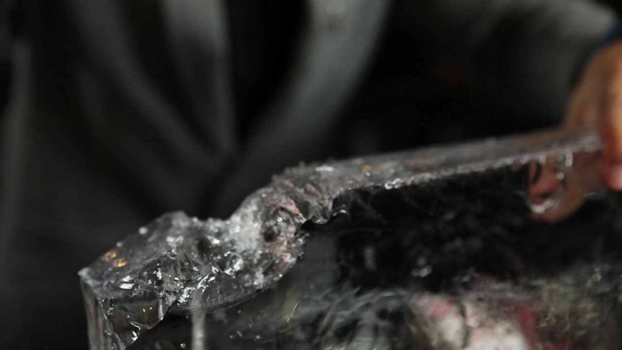 진행 중인 얼음 조각